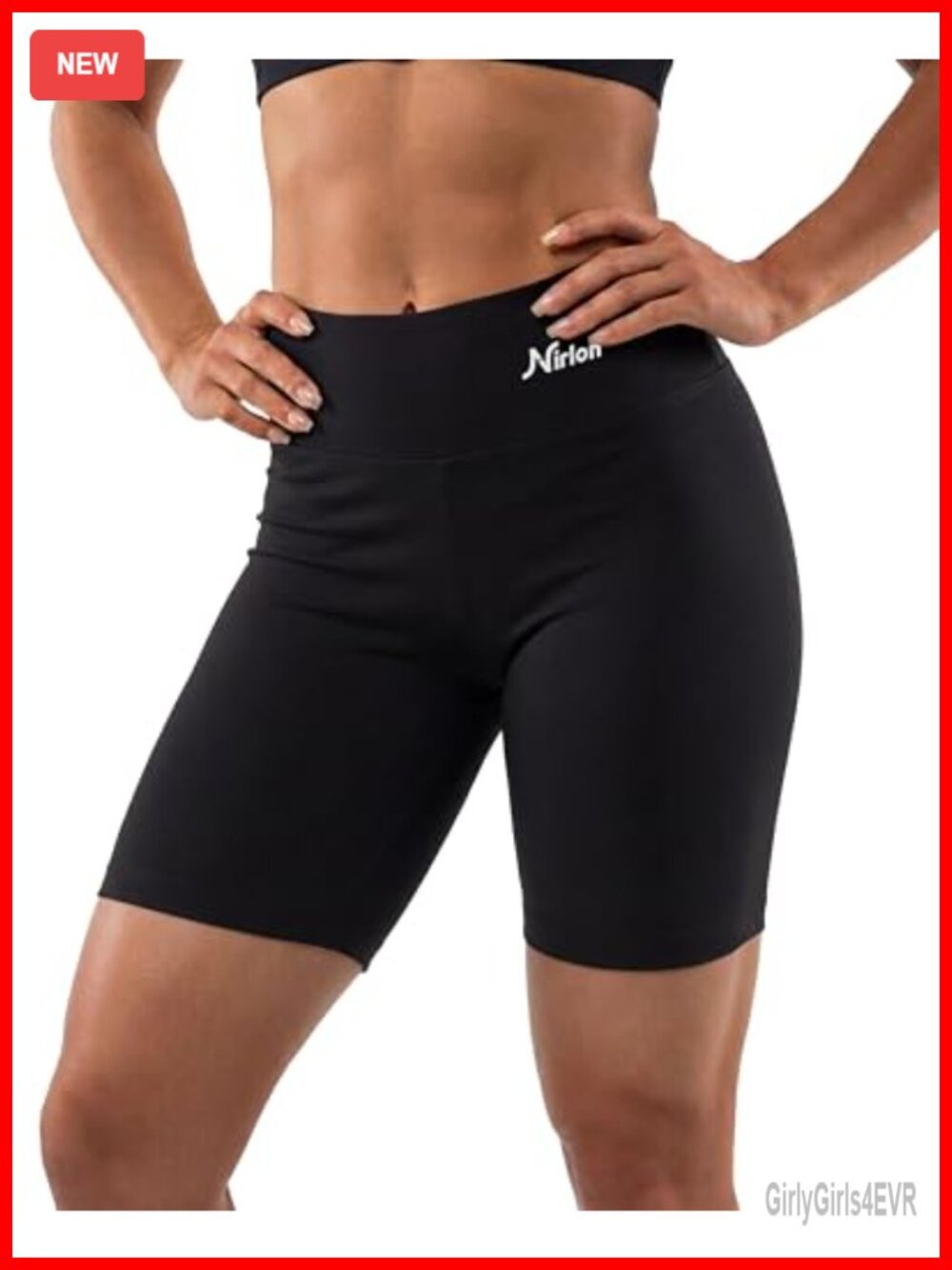 High Waisted Cotton Biker Shorts Moisture Wicking Tummy Control